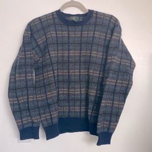 Vintage wool plaid sweater